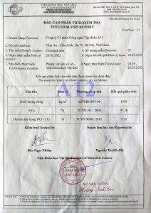 ket qua phan tich cát thạch anh a12